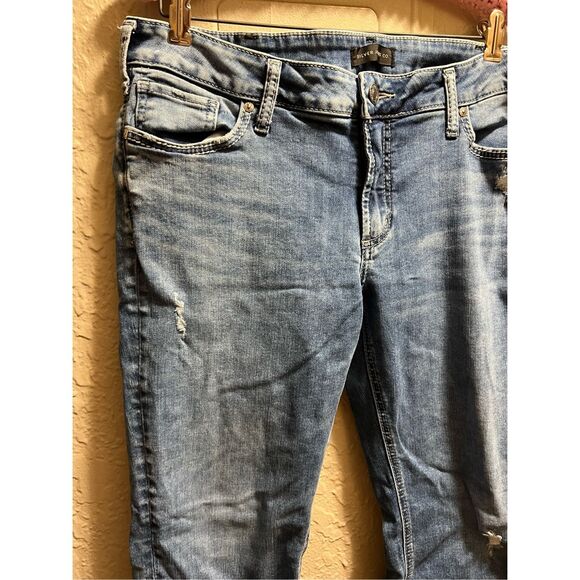 Silver Jeans Elyse Capri Woman’s Jeans Woman’s Size 33 Length 22.5 - Picture 4 of 11